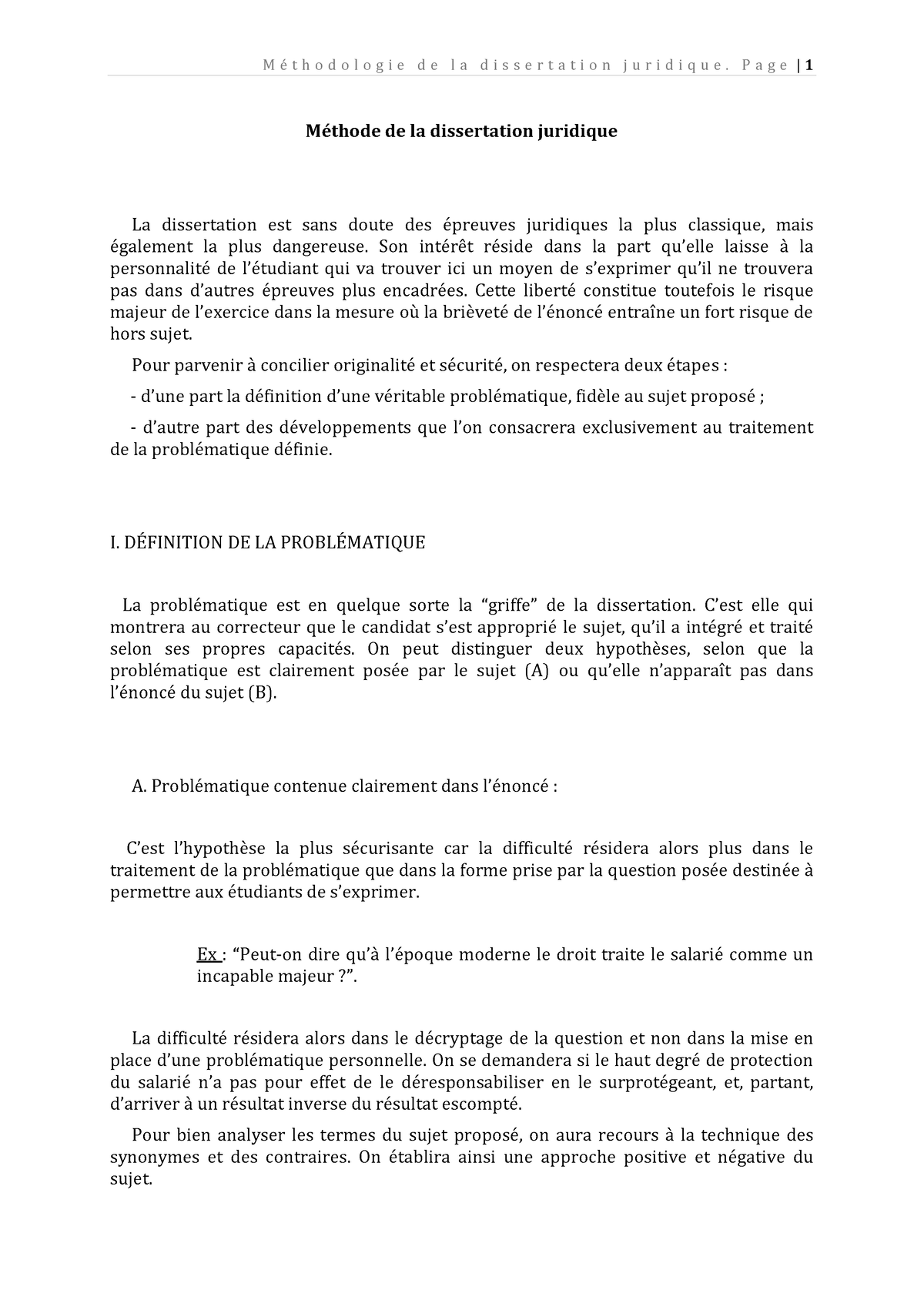 dissertation methode droit