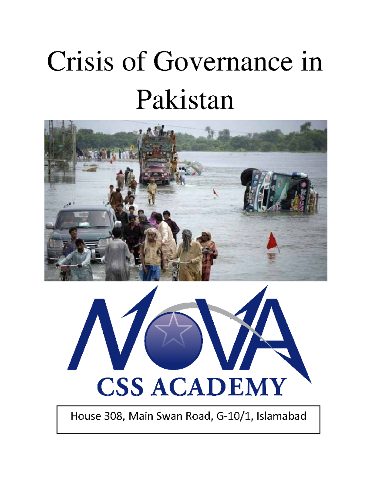 crisis of good governance in pakistan thesis statement