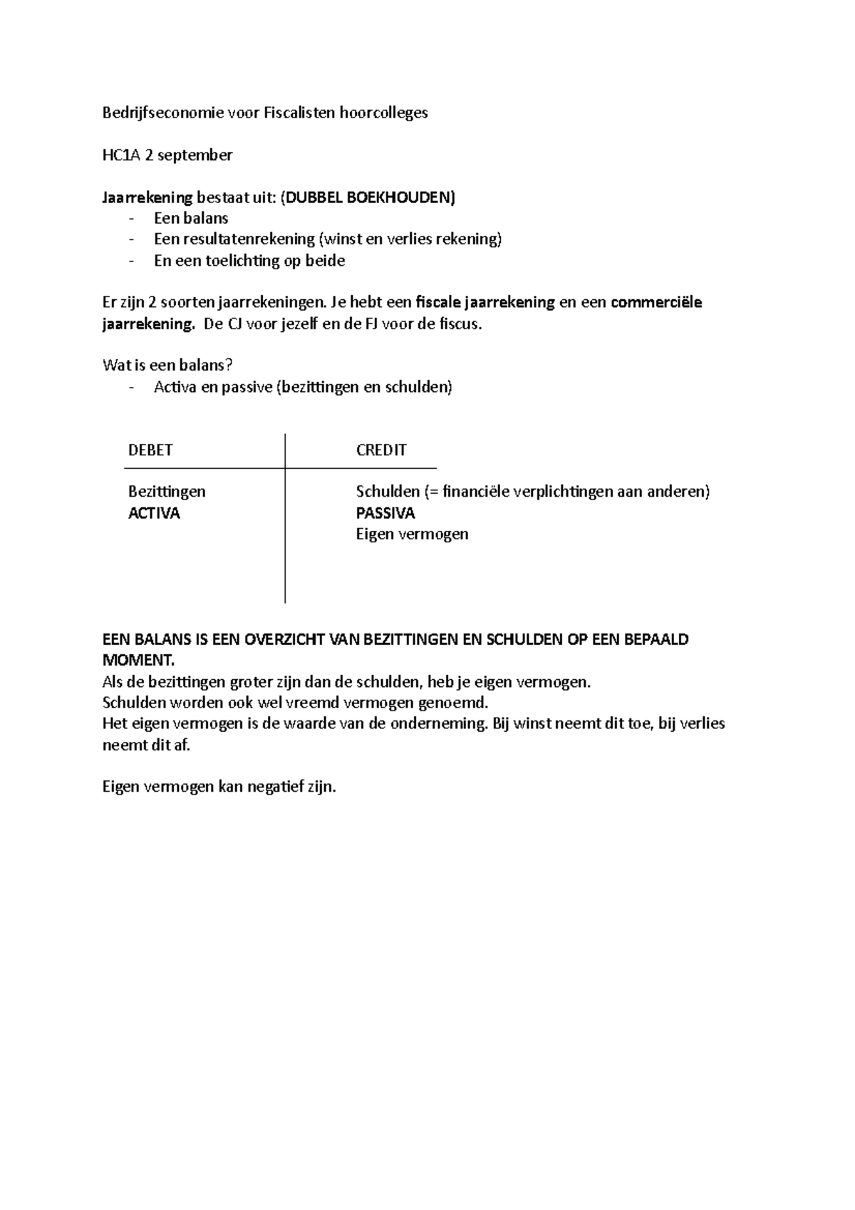 Bedrijfseconomie Voor Fiscalisten Hoorcolleges - Je Hebt Een Fiscale ...