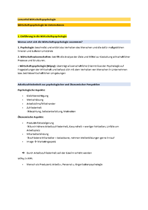 Grundlagen Der Psychologie - GRUNDLAGEN PSYCHOLOGIE - I.d. über ...