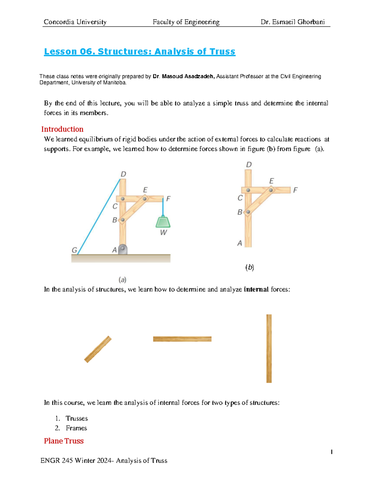 Truss analysis 2024-02-07 01 25 02 - 1 Lesson 06. Structures: Analysis ...