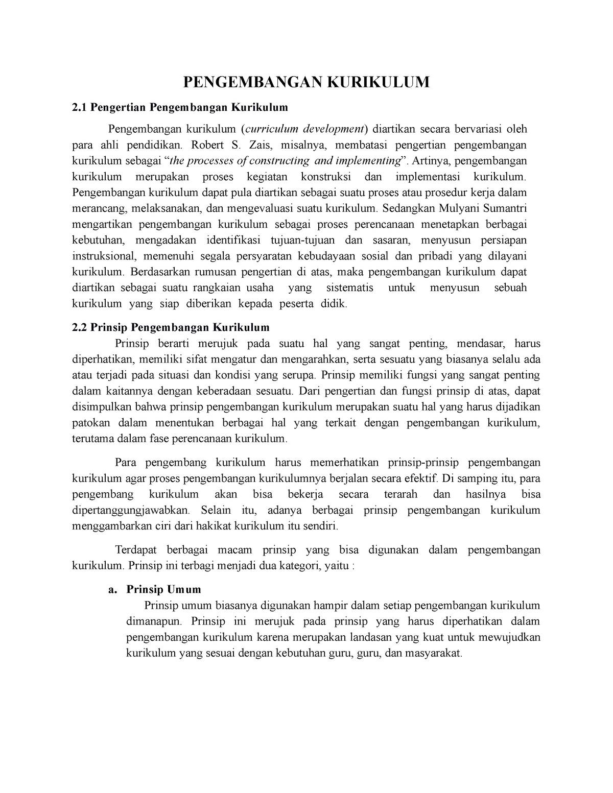 Pengembangan Kurikulum - PENGEMBANGAN KURIKULUM 2 Pengertian ...