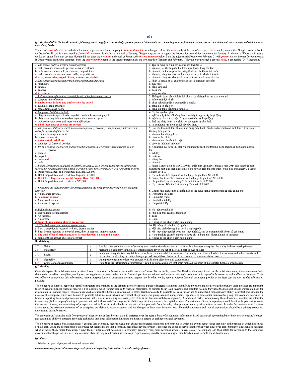 PDII Practical Information