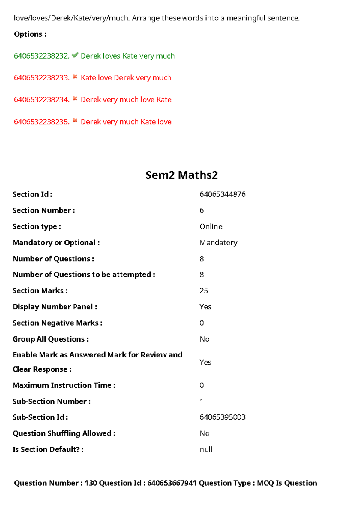 Maths 2 pyqs quiz1 iitm bs ds love loves derek kate very much