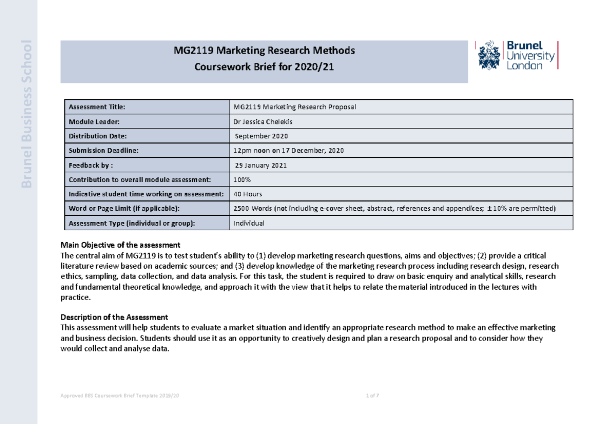 brunel electronic coursework cover sheet