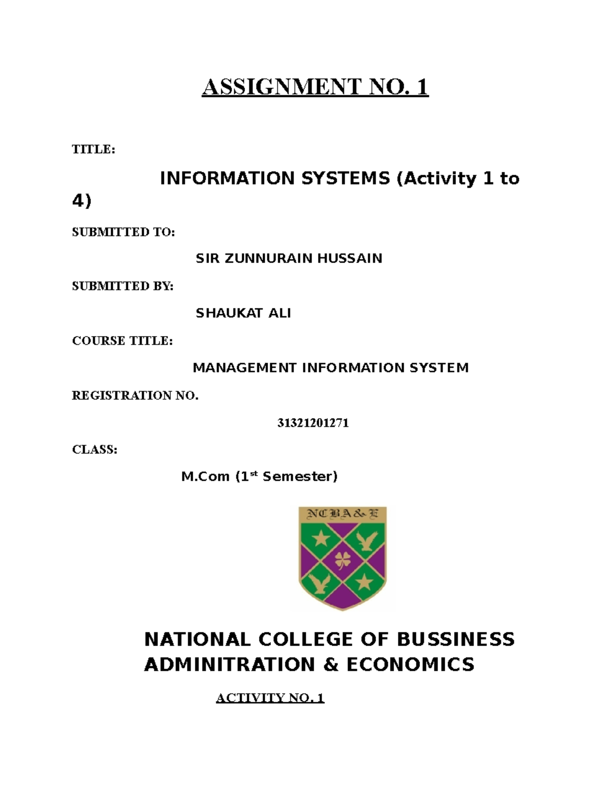 case study related to management information system