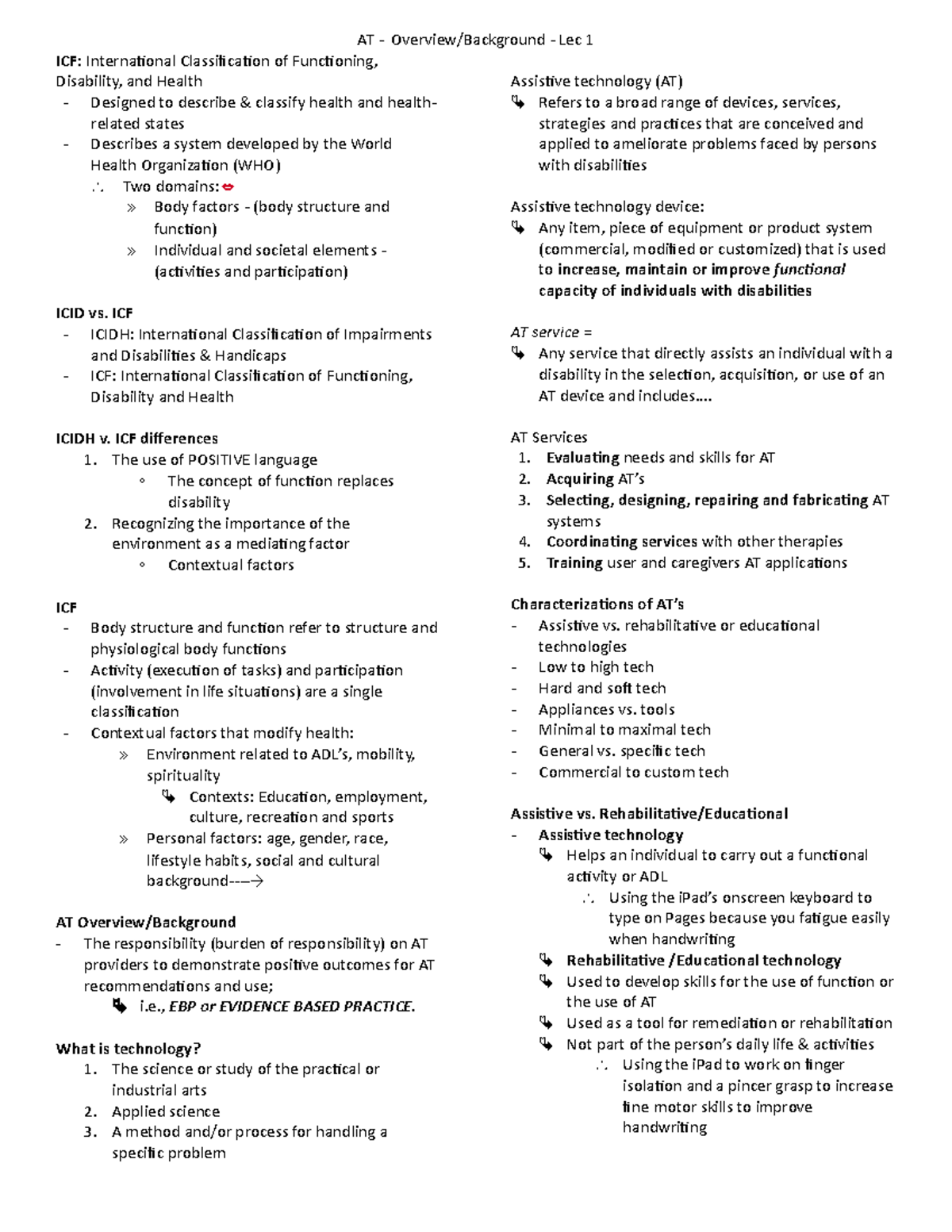 AT Overview - Ch 1 Lecture - AT - Overview/Background - Lec 1 ICF ...