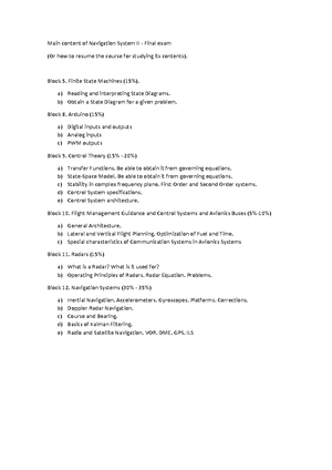 Lab Exercise 3 - Navigation Systems II Aerospace Engineering Lab ...