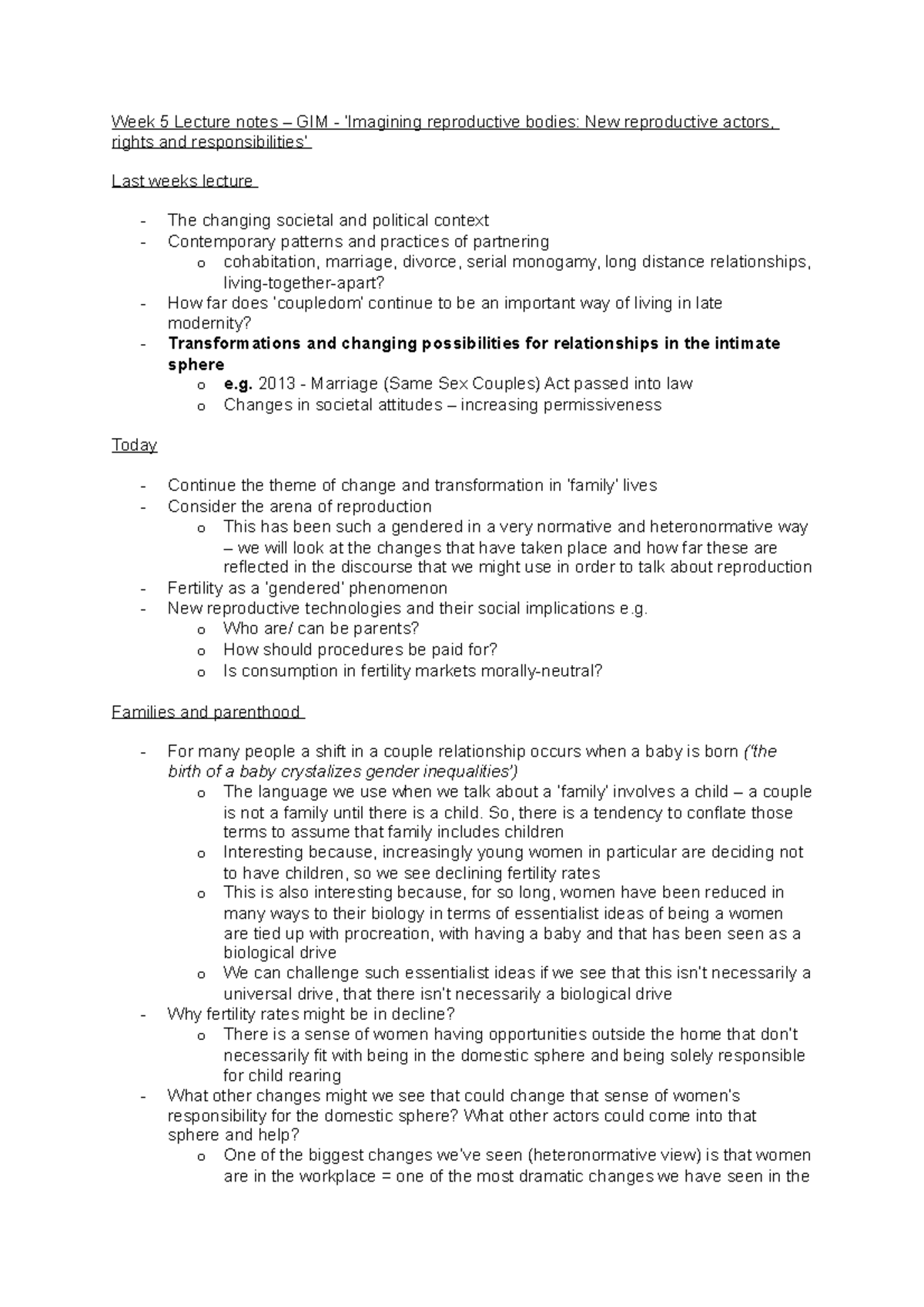 Lecture 5 notes - ‘Imagining reproductive bodies: New reproductive ...
