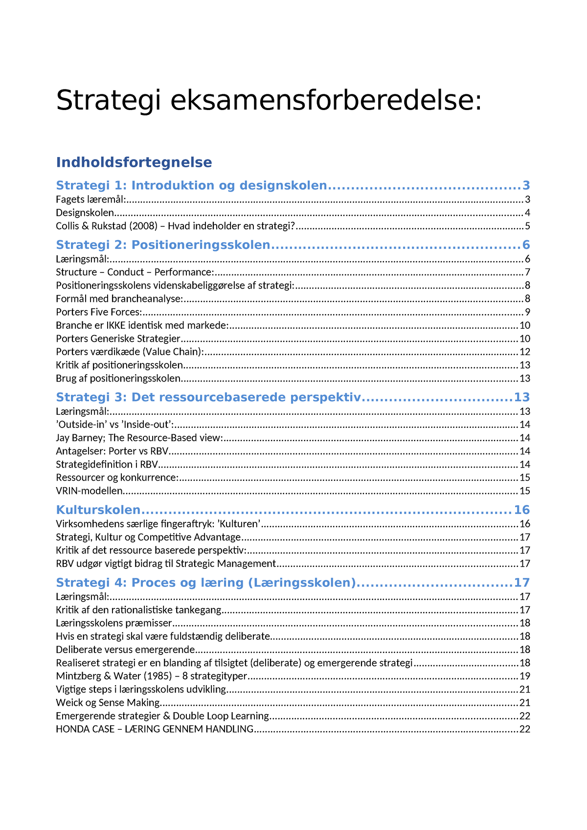 Strategi-eksamensforberedelse - Strategi Eksamensforberedelse: Strategi ...