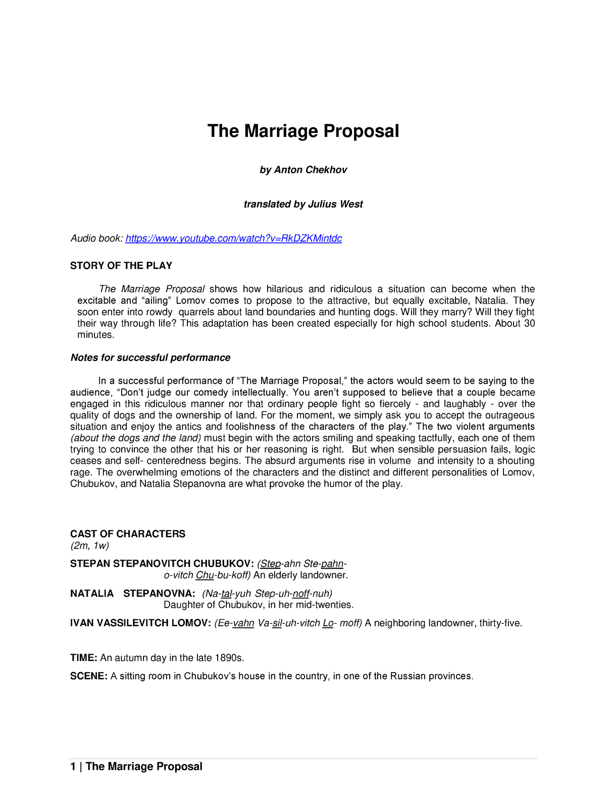 marriage proposal essay pdf