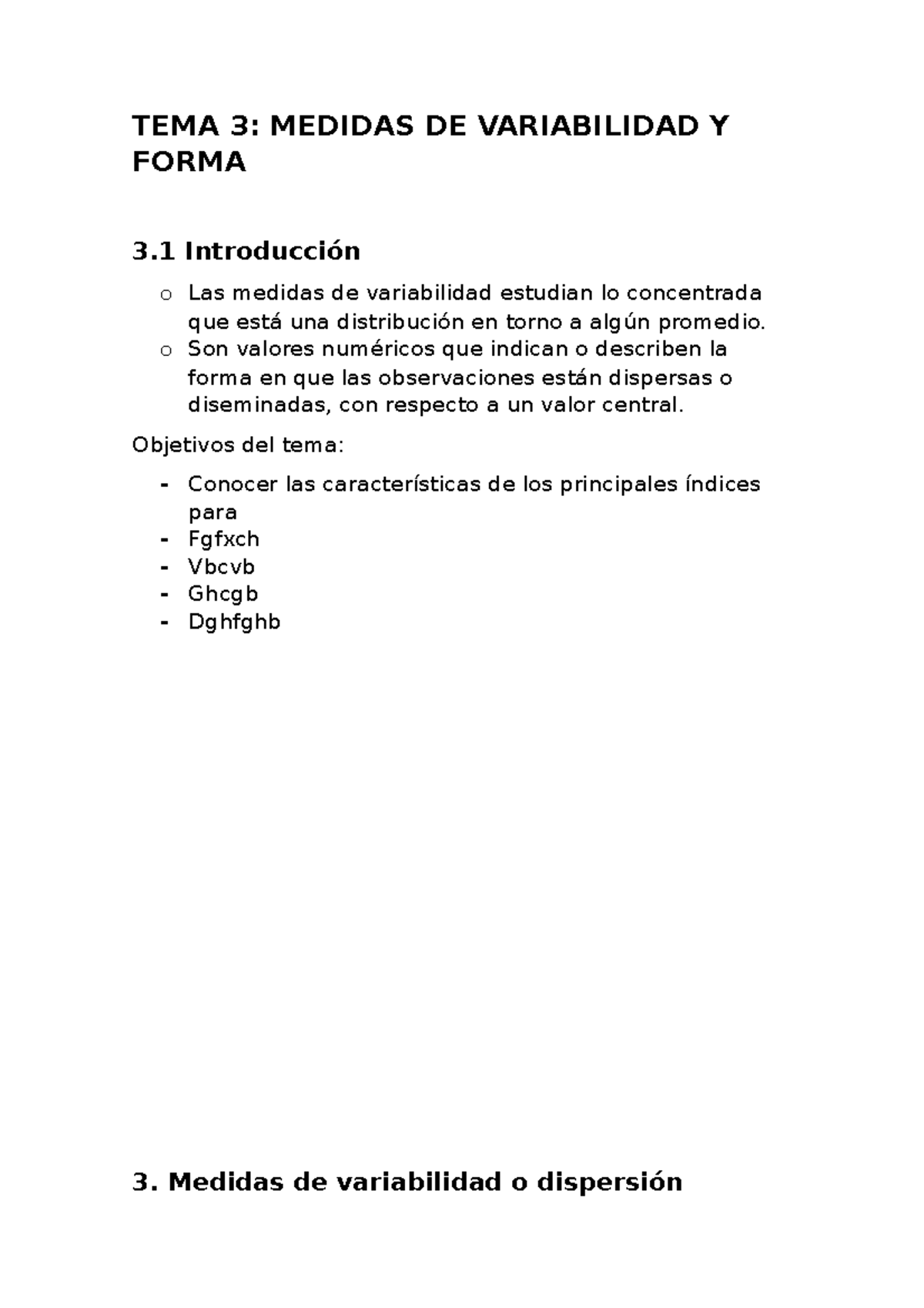 Tema 3 AnÁlisis De Datos Tema 3 Medidas De Variabilidad Y Forma 3 Introducción O Las Medidas 9484