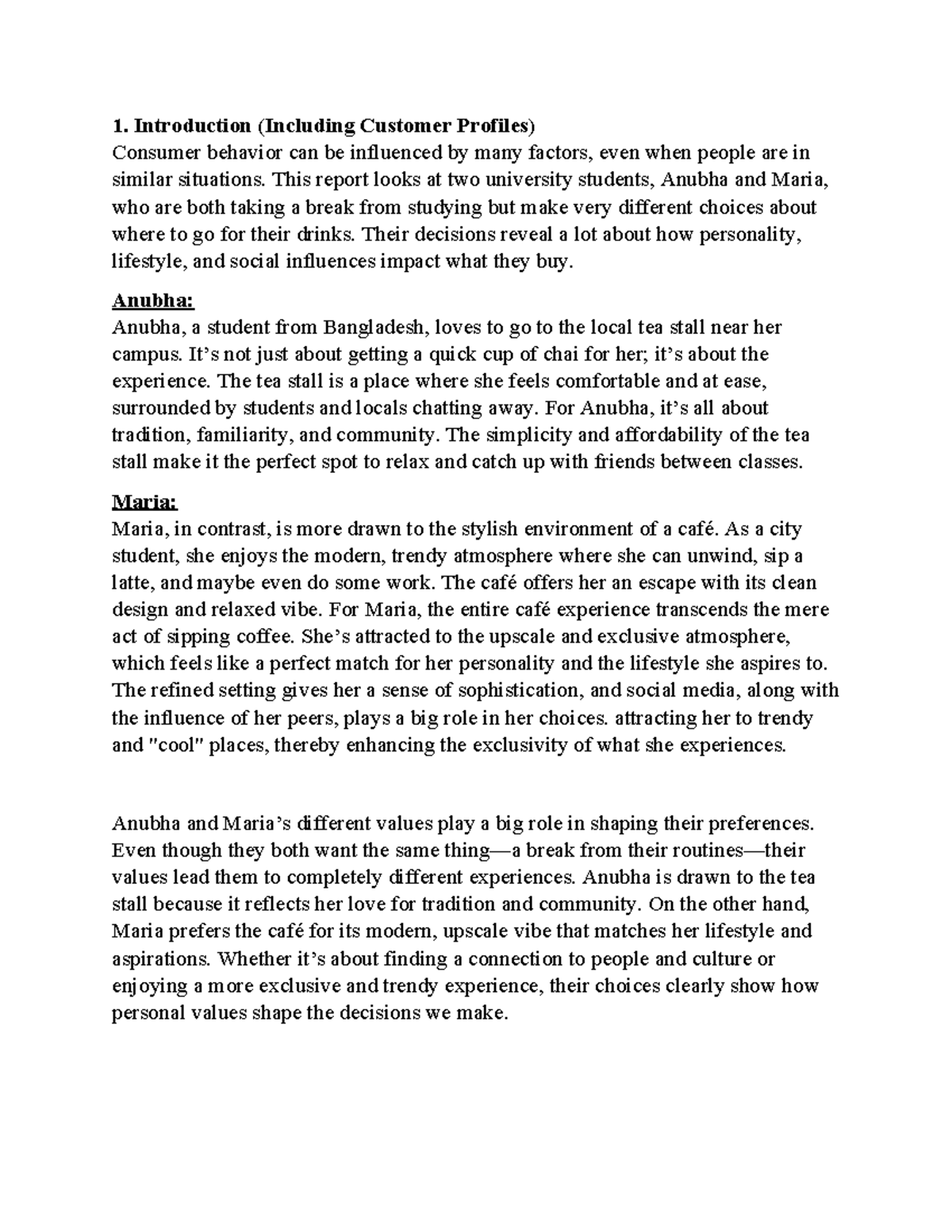 MKT344 - Assignment - Introduction (Including Customer Profiles ...