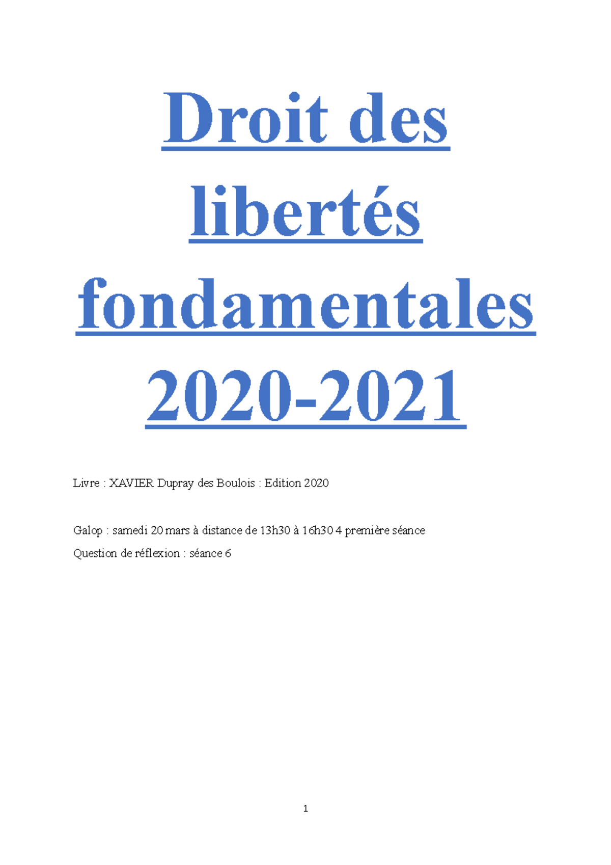 Droit Des Libertés Fondamentales 2020 - Droit Des Libertés ...