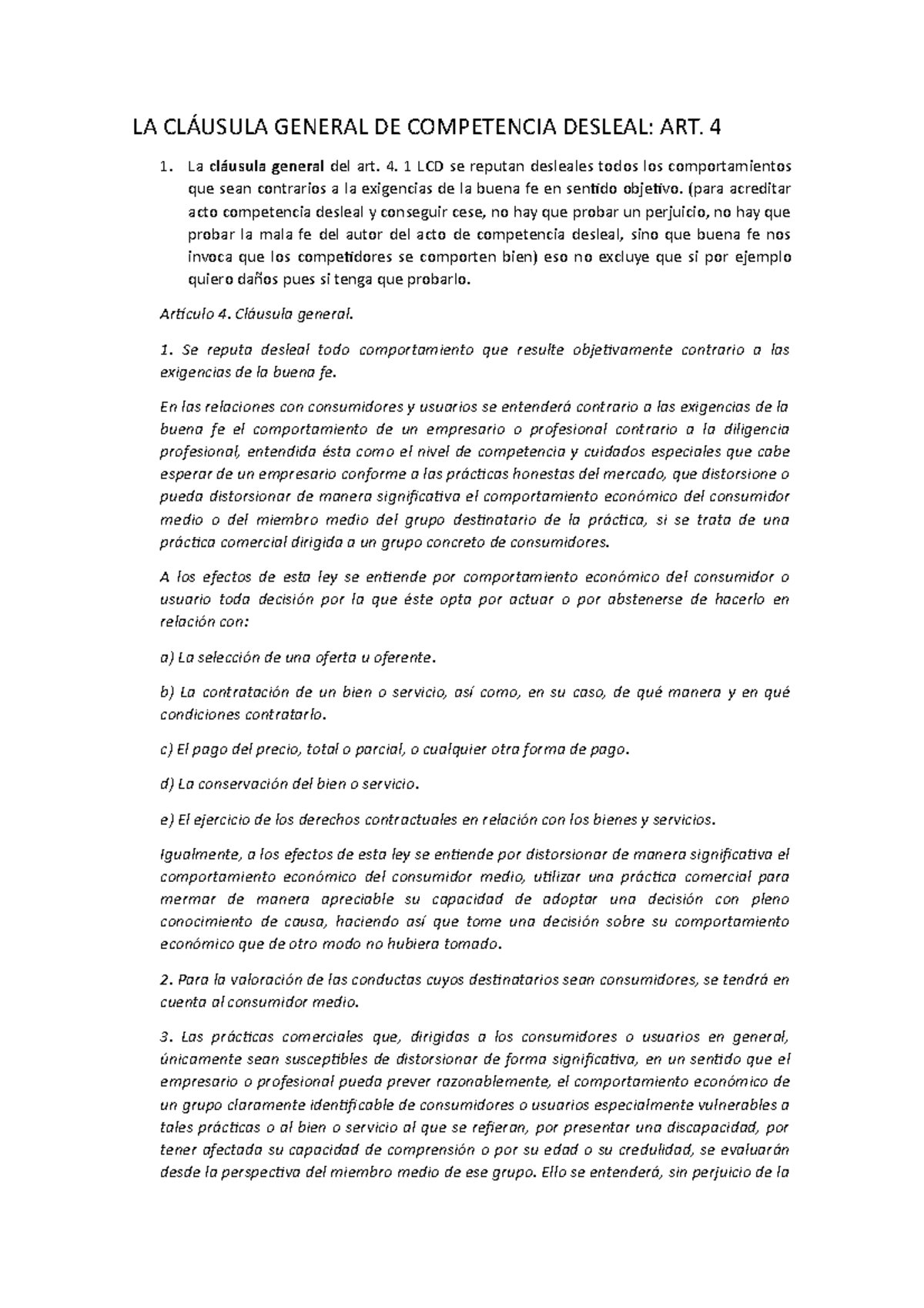 Medidor - clausula general ldc, tema 6 - LA CLÁUSULA GENERAL DE ...