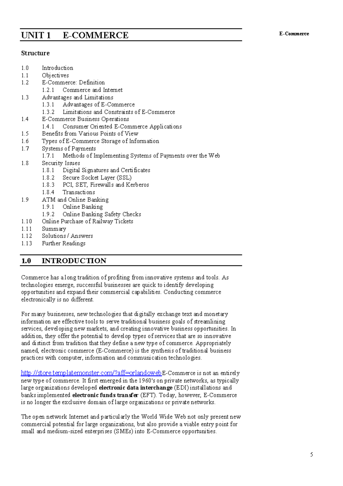 E Com Lecture 01 notes - - Studocu