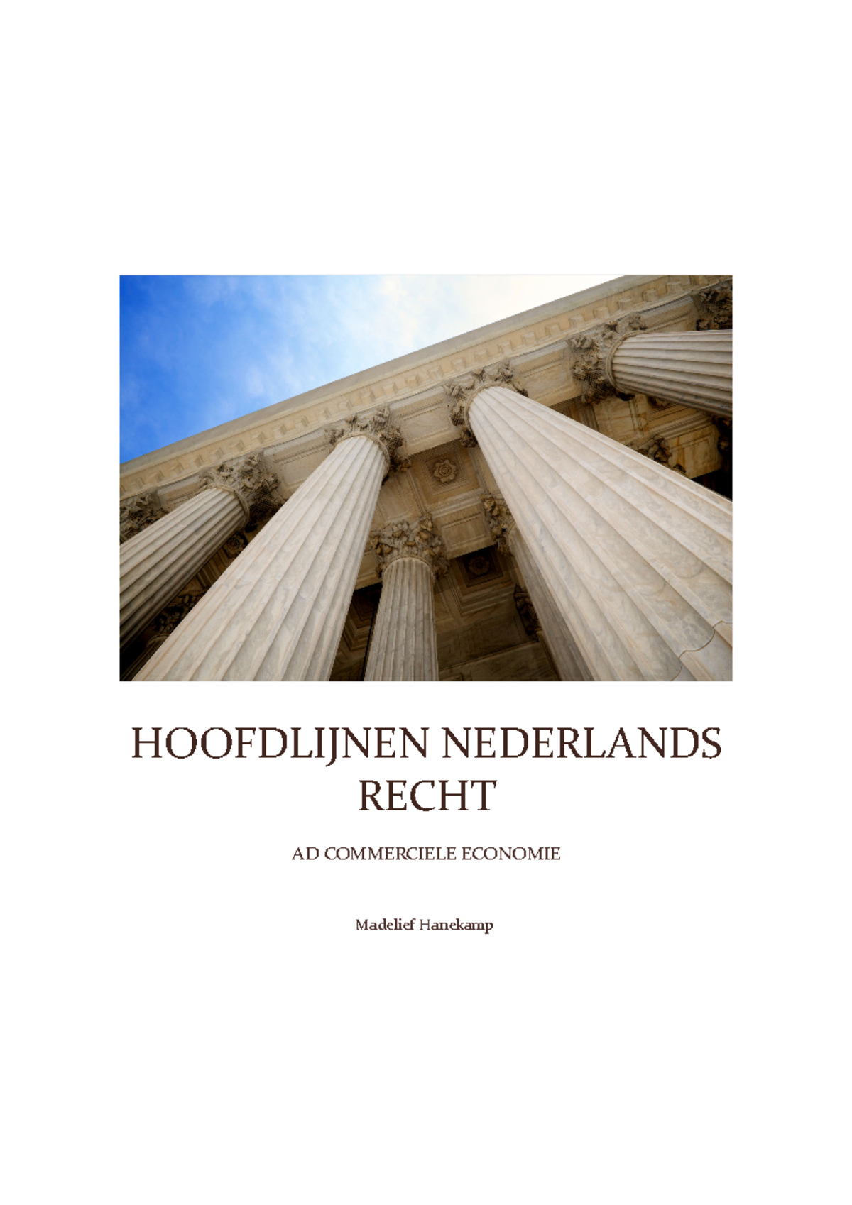 Samenvatting - Inleiding Nederlands Recht - HOOFDLIJNEN NEDERLANDS ...