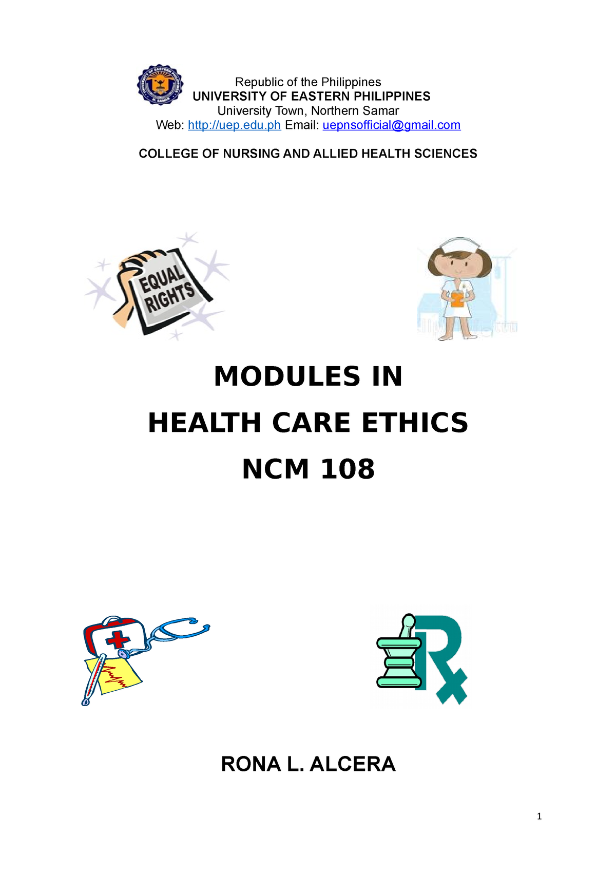 Module Health Care Ethics - Republic Of The Philippines UNIVERSITY OF ...