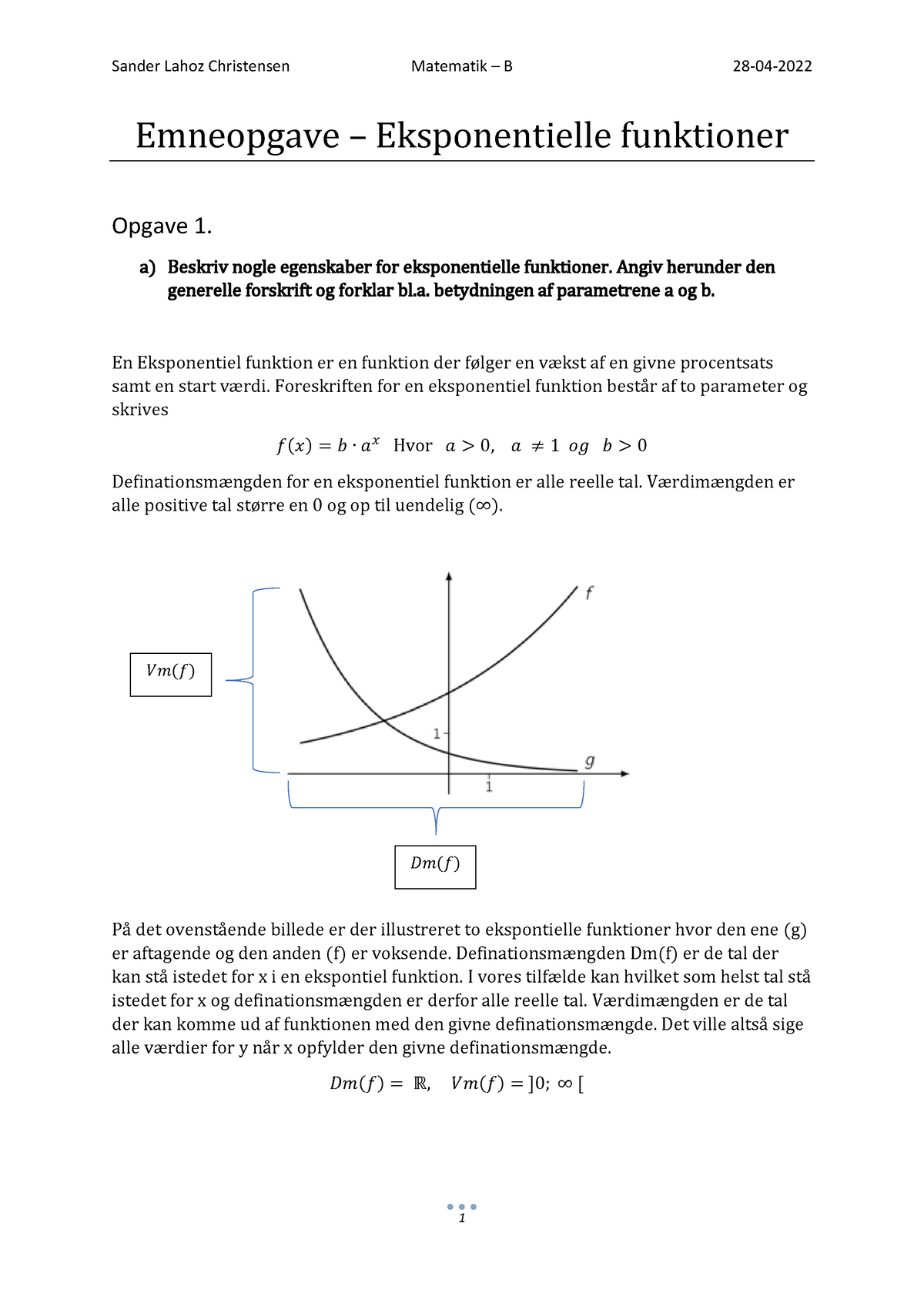 Emneopgave 12 Maj - Eksponentielle Funktioner - Emneopgave ...