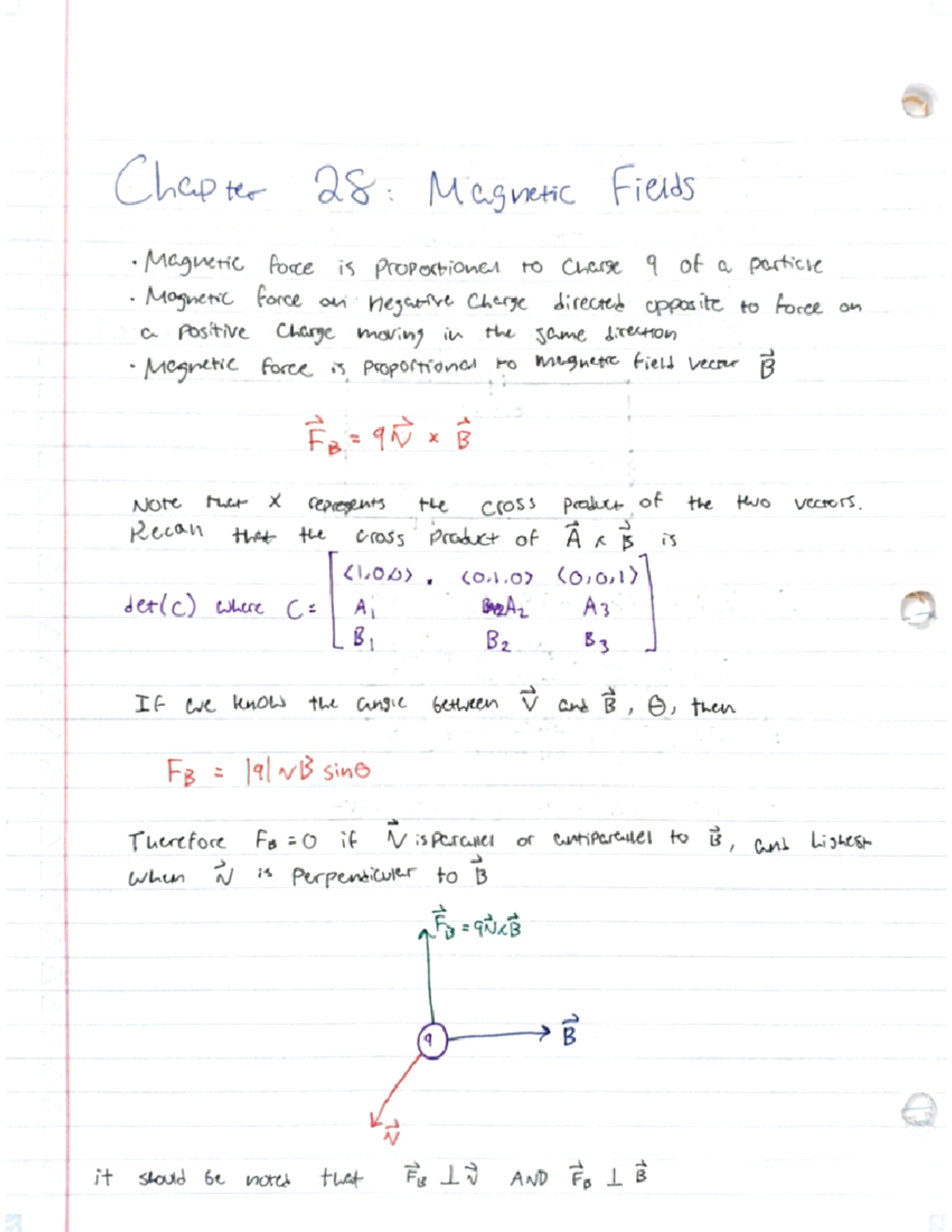 Chapter 28 - Magnetic Fields - PHYS 2401 - Studocu