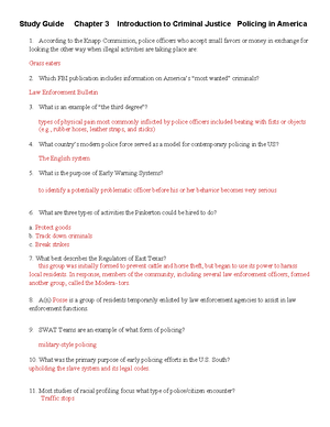 Chapter 5 Study Guide - Study Guide Chapter 5 Introduction to Criminal ...