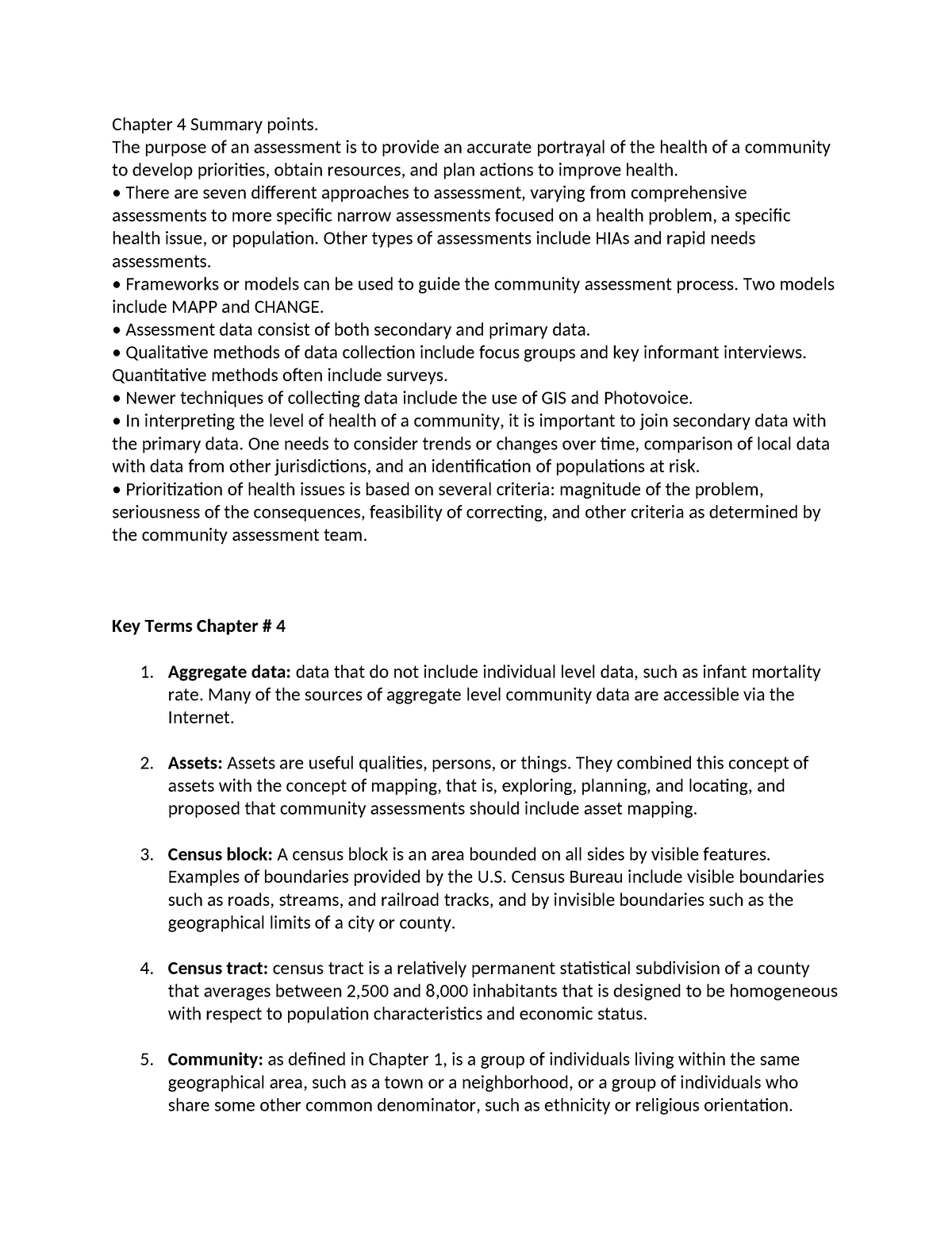 Chapter 4 Summary points - Chapter 4 Summary points. The purpose of an ...