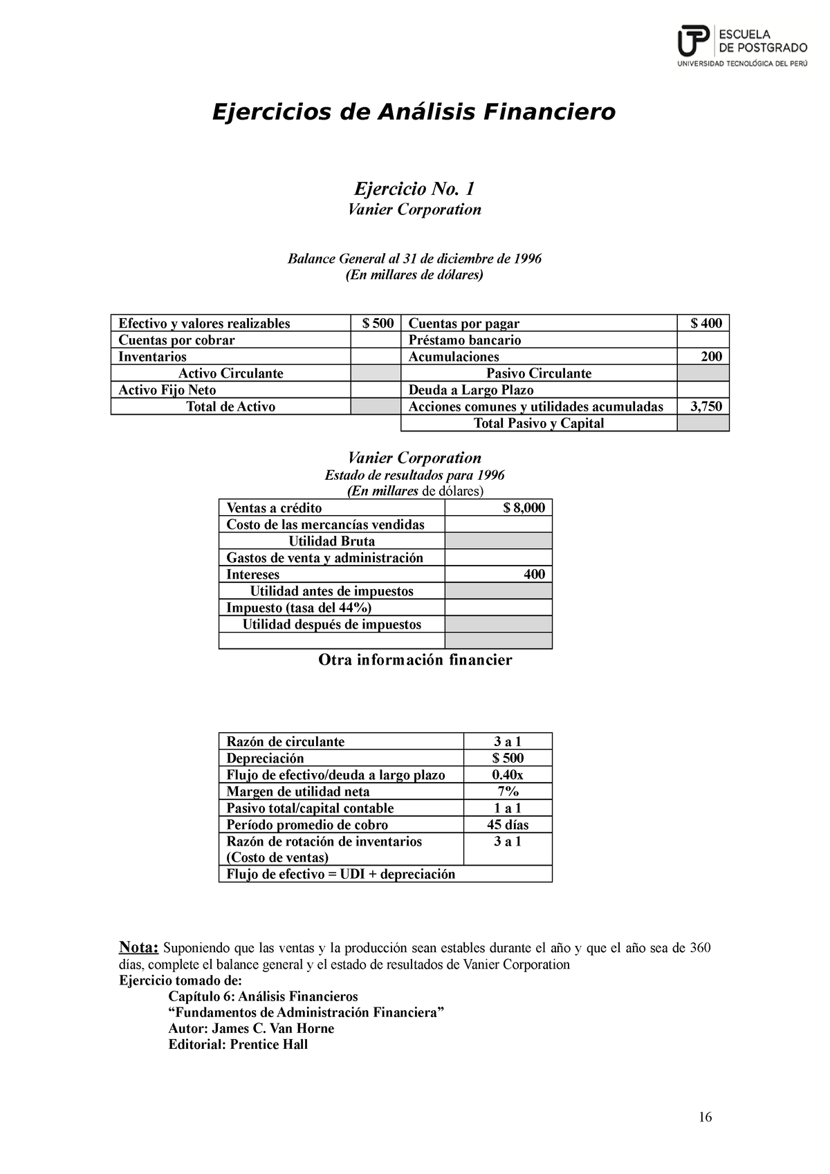 Ejercicios De Análisis Financiero - Ejercicios De Análisis Financiero ...