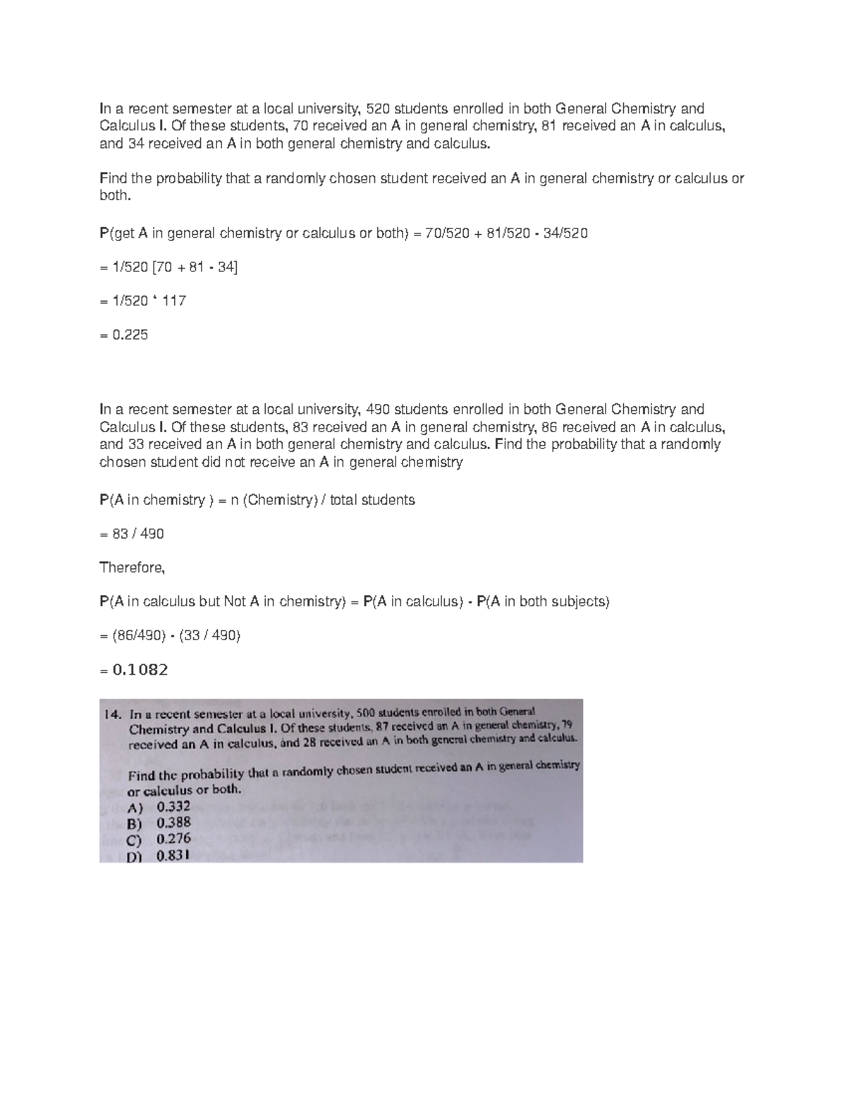 Genral chem 120 - practice question for the exam in chem 120 - In a ...