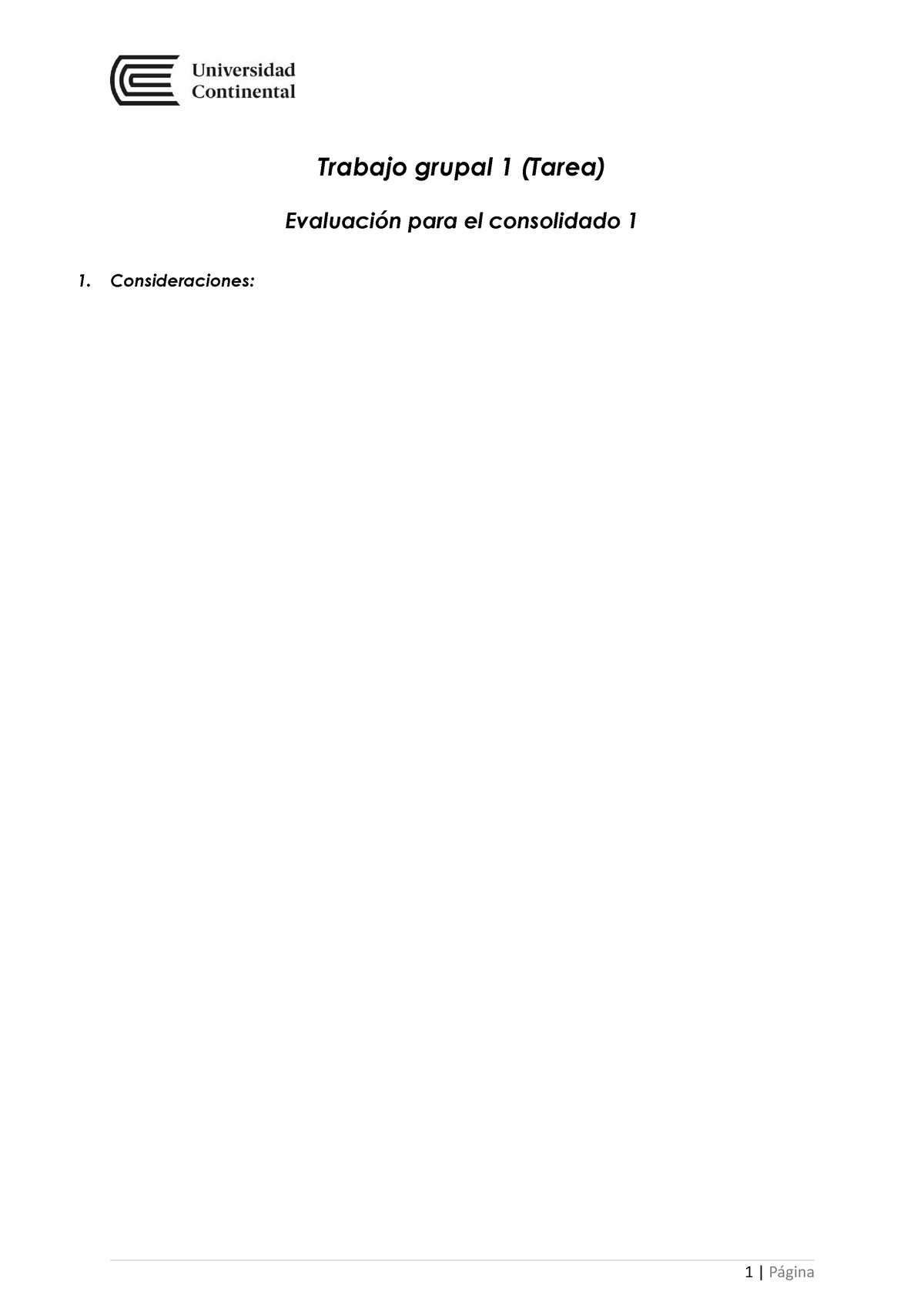 Trabajo Grupal 1 - Semana 4 - Trabajo Grupal 1 (Tarea) Evaluación Para ...