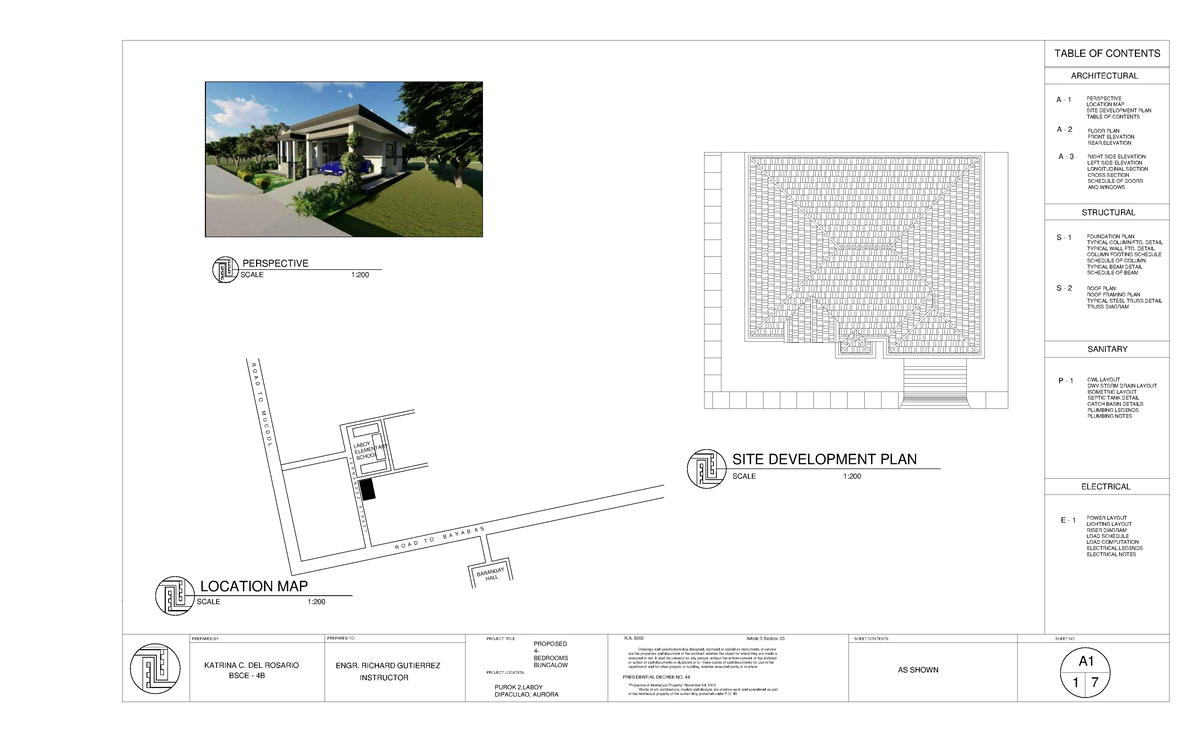 PAGE-1 - CAD - PREPARED BY: KATRINA C. DEL ROSARIO PROJECT TITLE ...