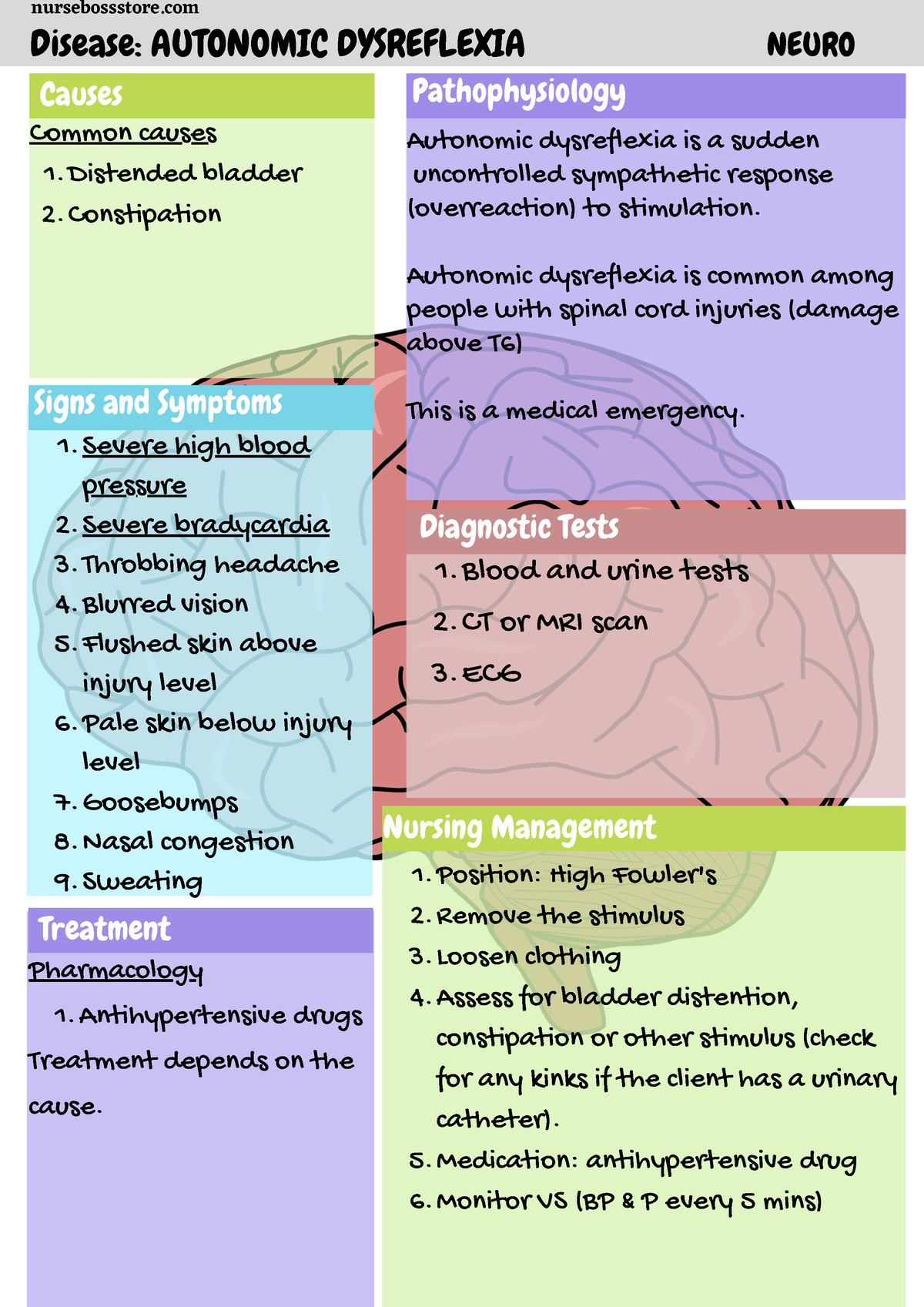 Autonomic Dysreflexia - Diagnostic Tests Nursing Management Signs and ...