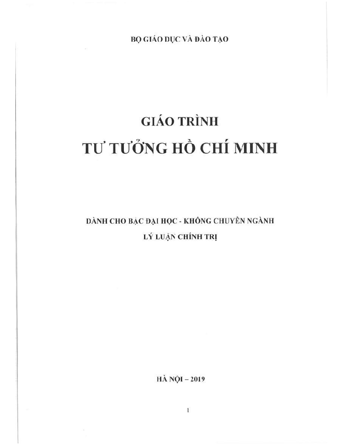 Giáo trình học phần Tư tưởng HCM - Tư tưởng Hồ Chí Minh - NEU - Studocu