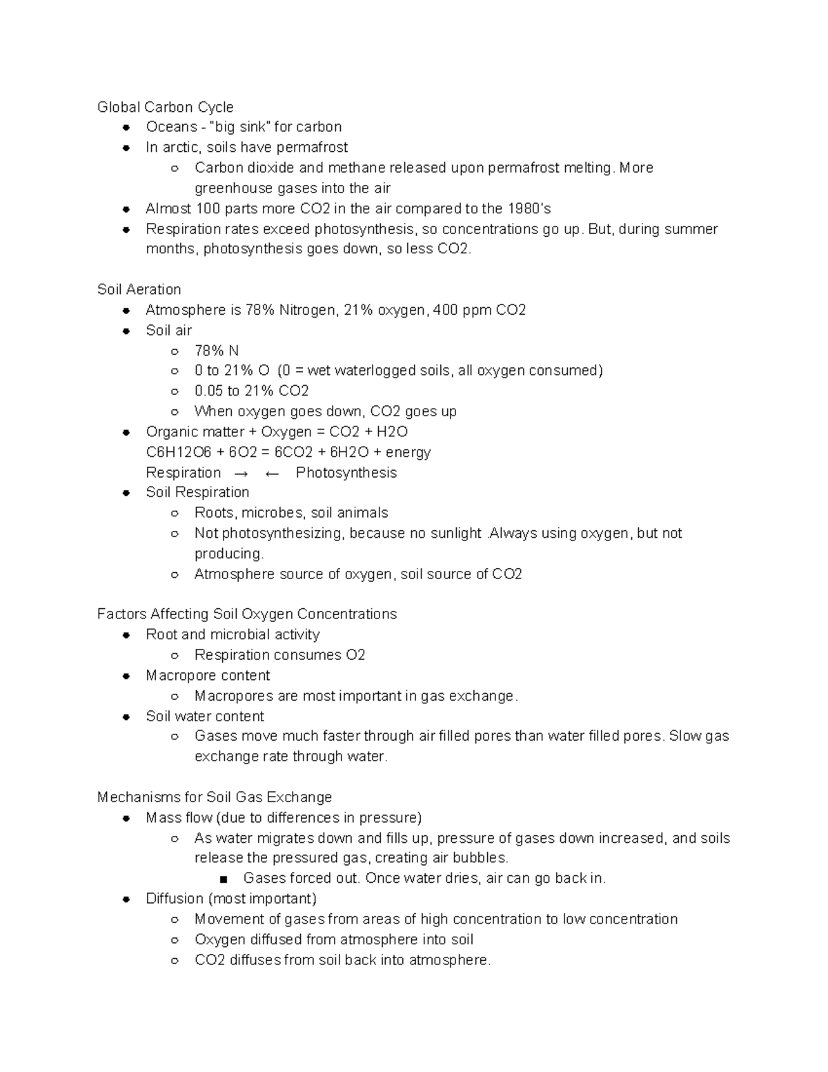SSC Gas and Soil - Lecture notes 11 - Global Carbon Cycle Oceans - “big ...