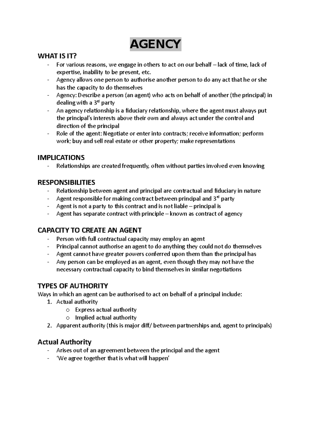 Difference Between Actual Authority And Apparent Authority Actual