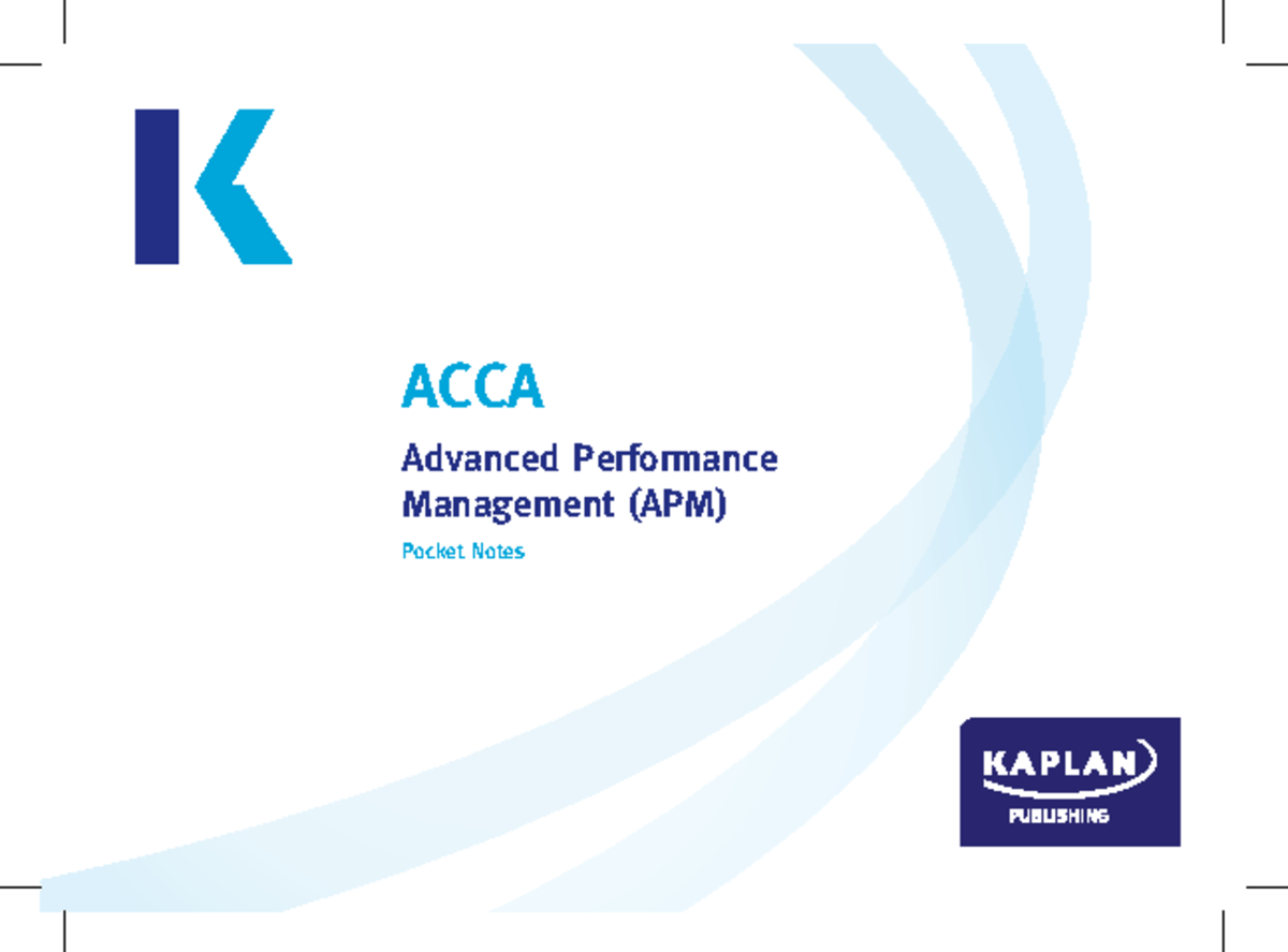 Look inside pocket notes acca advanced performance management - ACCA ...