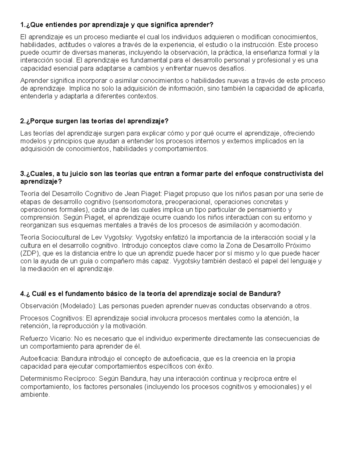 Terapia del aprendizaje - 1.¿Que entiendes por aprendizaje y que ...