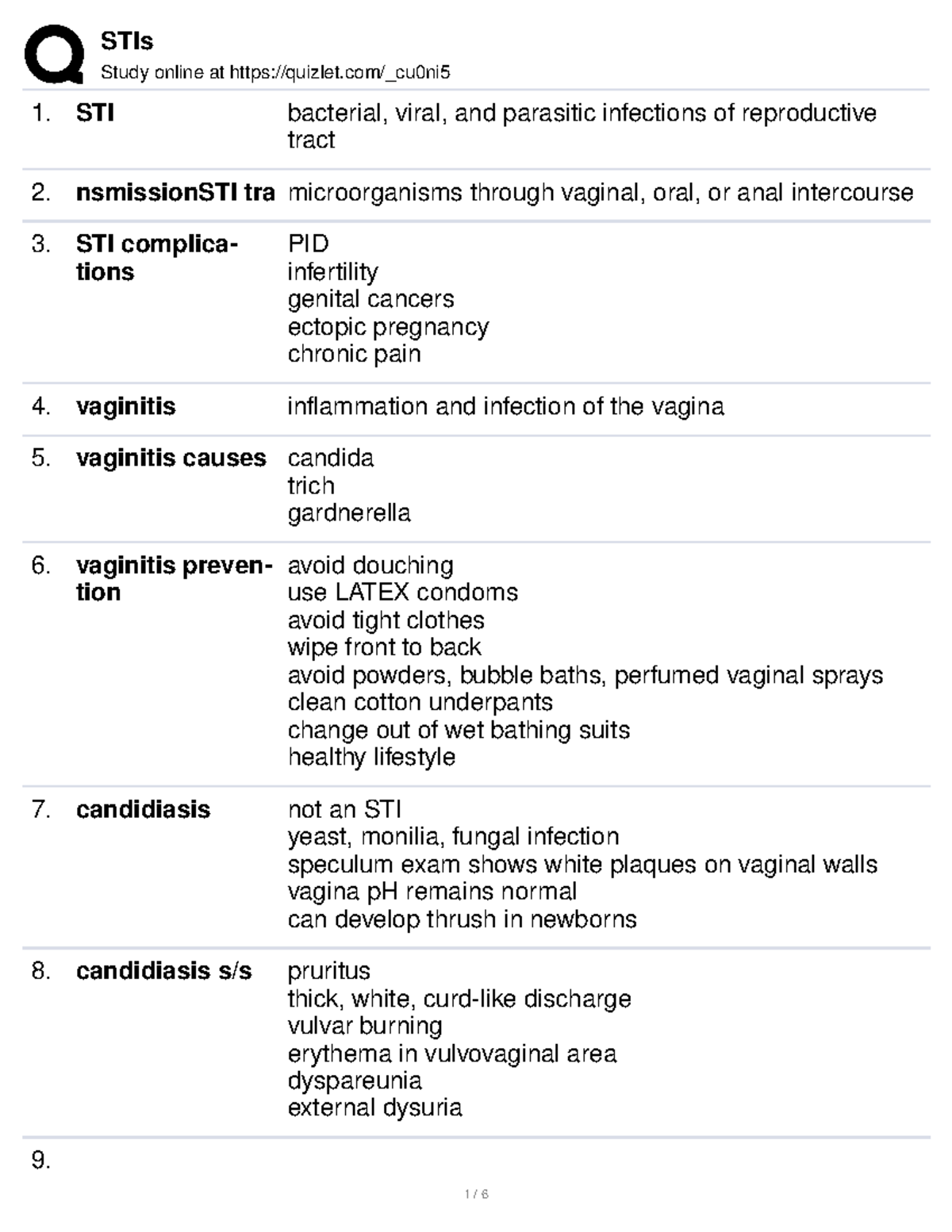 STI-Semester 3 - STI information - Study online at quizlet/_cu0ni STI ...