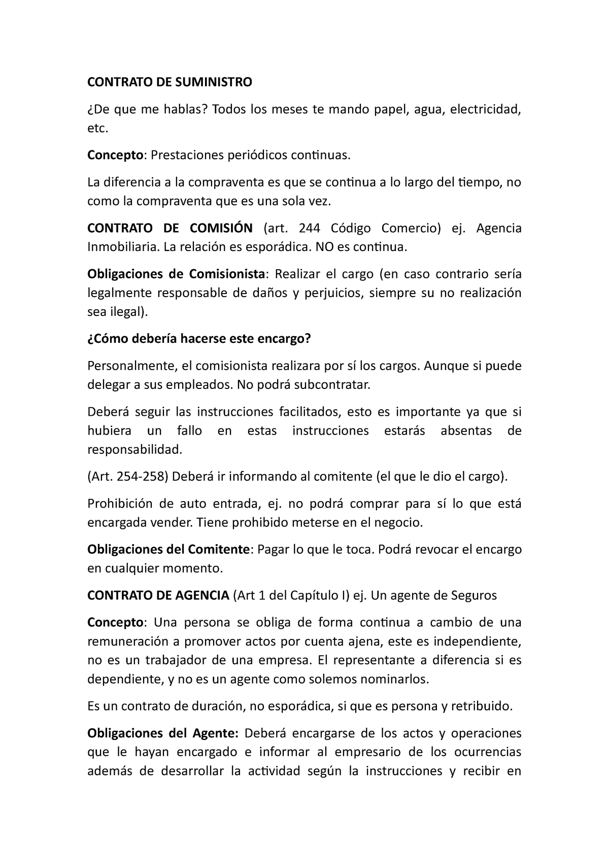 Apuntes Derecho Contrato De Suministro Y Otros Contratos Contrato De Suministro ¿de Que Me 6650