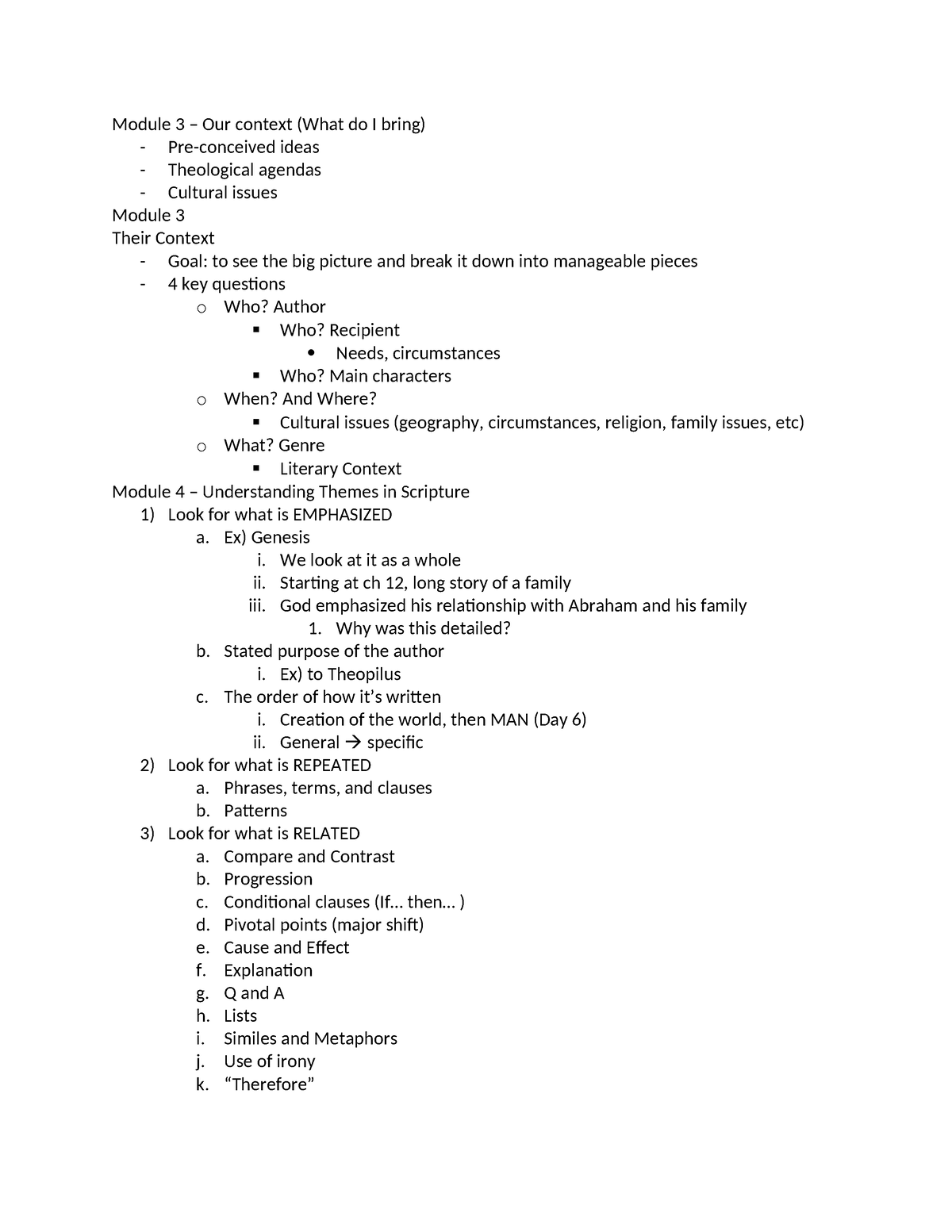 Module 3 - Hermeneutics - Module 3 – Our context (What do I bring ...