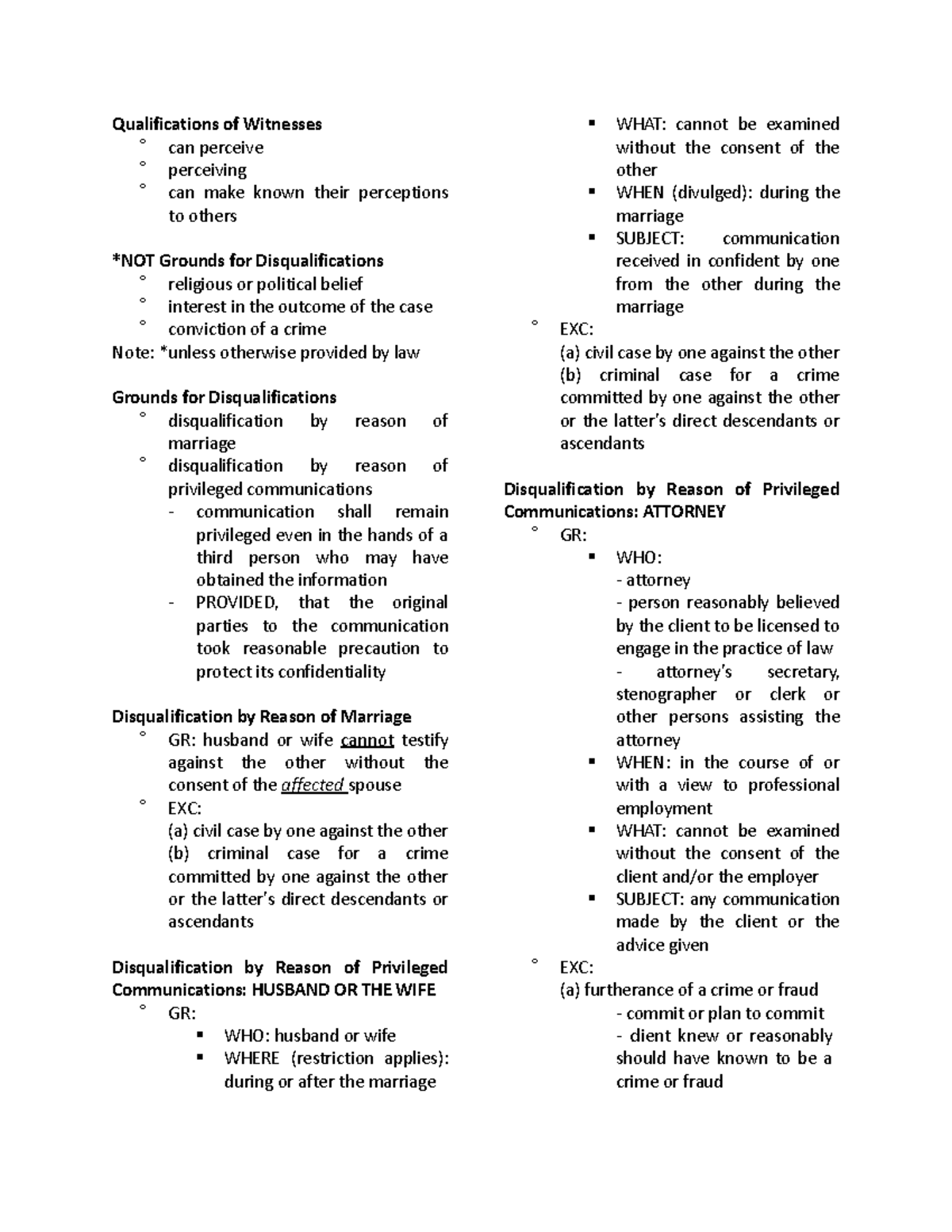 Rules - Qualifications of Witnesses can perceive perceiving can make ...