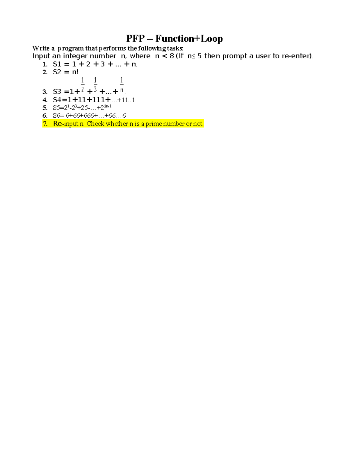 Data structures and algorithms in python (CSD203) - PFP – Function+Loop ...