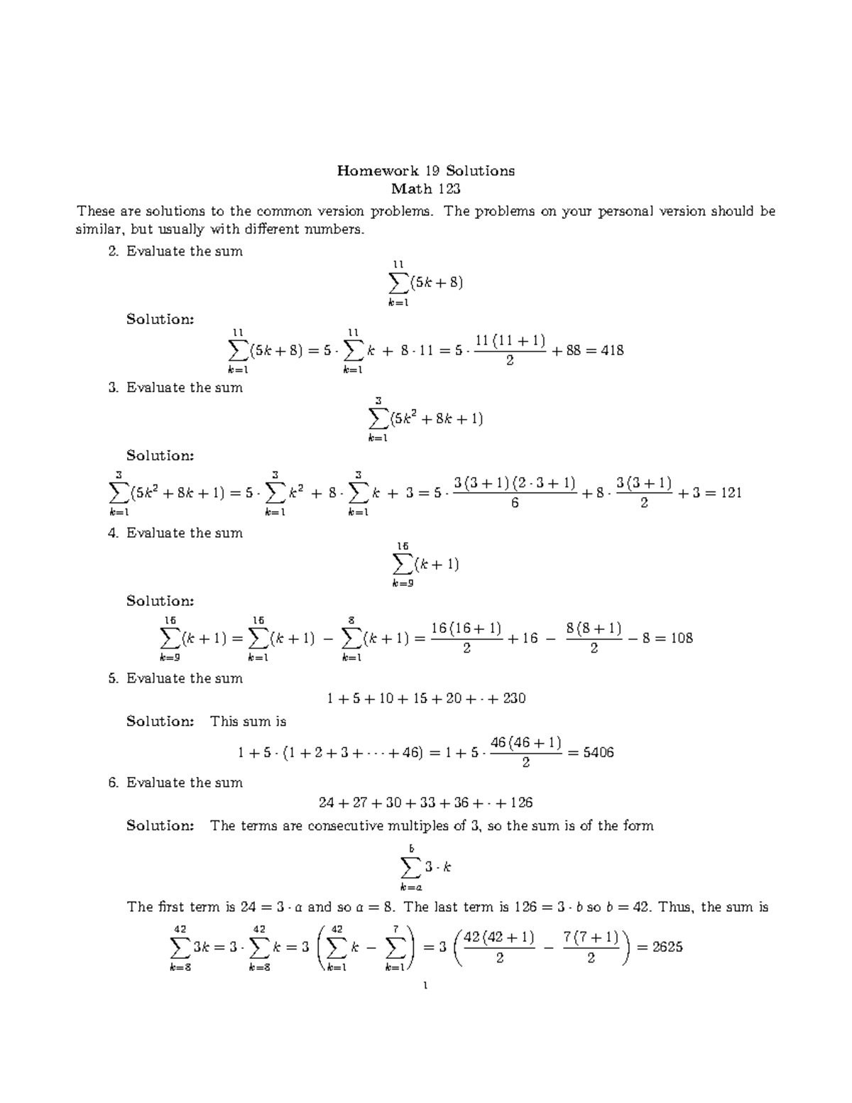 math homework 123