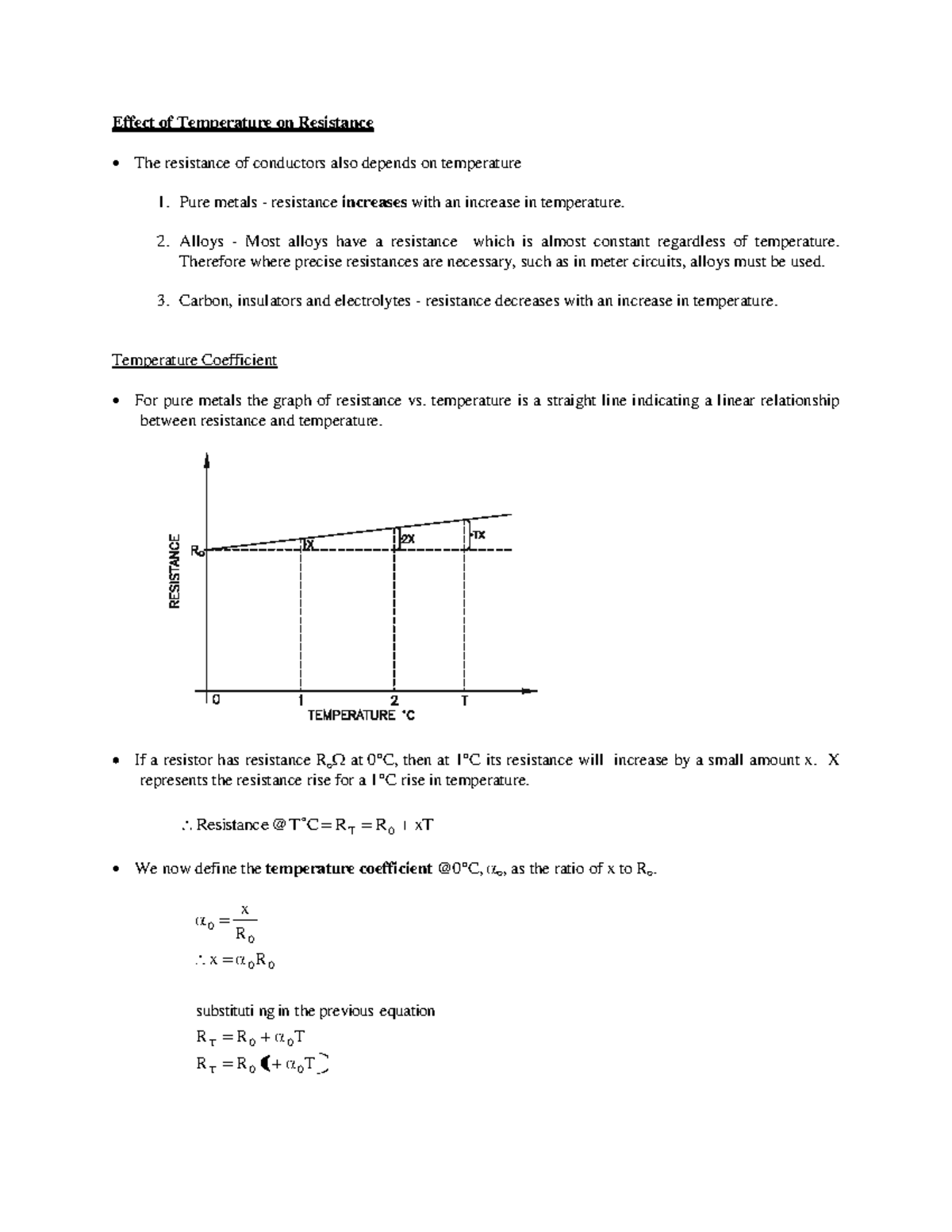 Effect of Temp on Resistance - Effect of Temperature on Resistance The ...