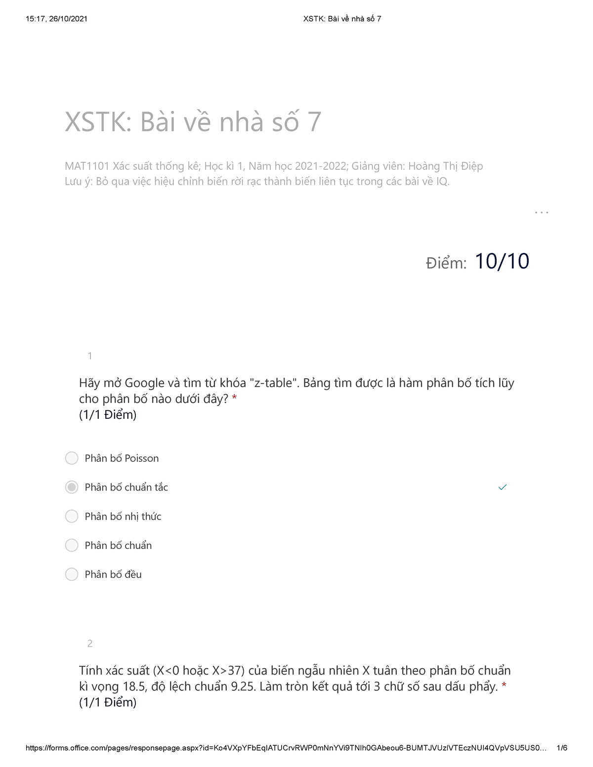 XSTK Bài Về Nhà Số 7 - Dsafsdfsa - Điểm: 10/ XSTK: Bài Về Nhà Số 7 ...