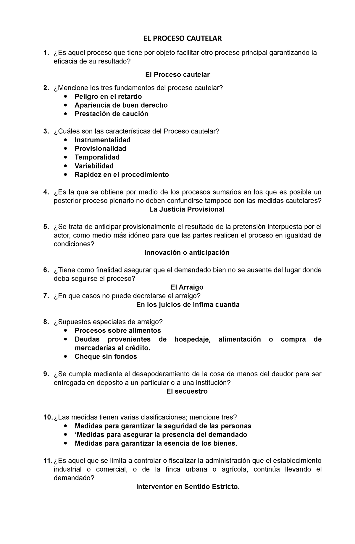 1- EL Proceso Cautelar - Civil - EL PROCESO CAUTELAR ¿Es Aquel Proceso ...