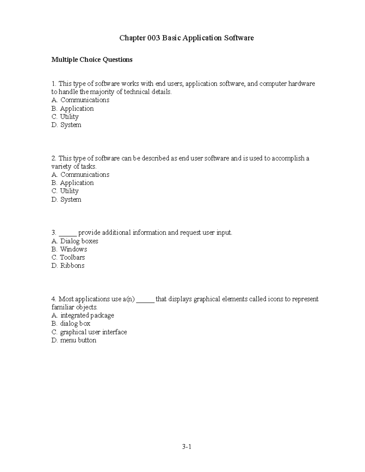 Computer Science An Overview - Chapter 003 Basic Application Software ...