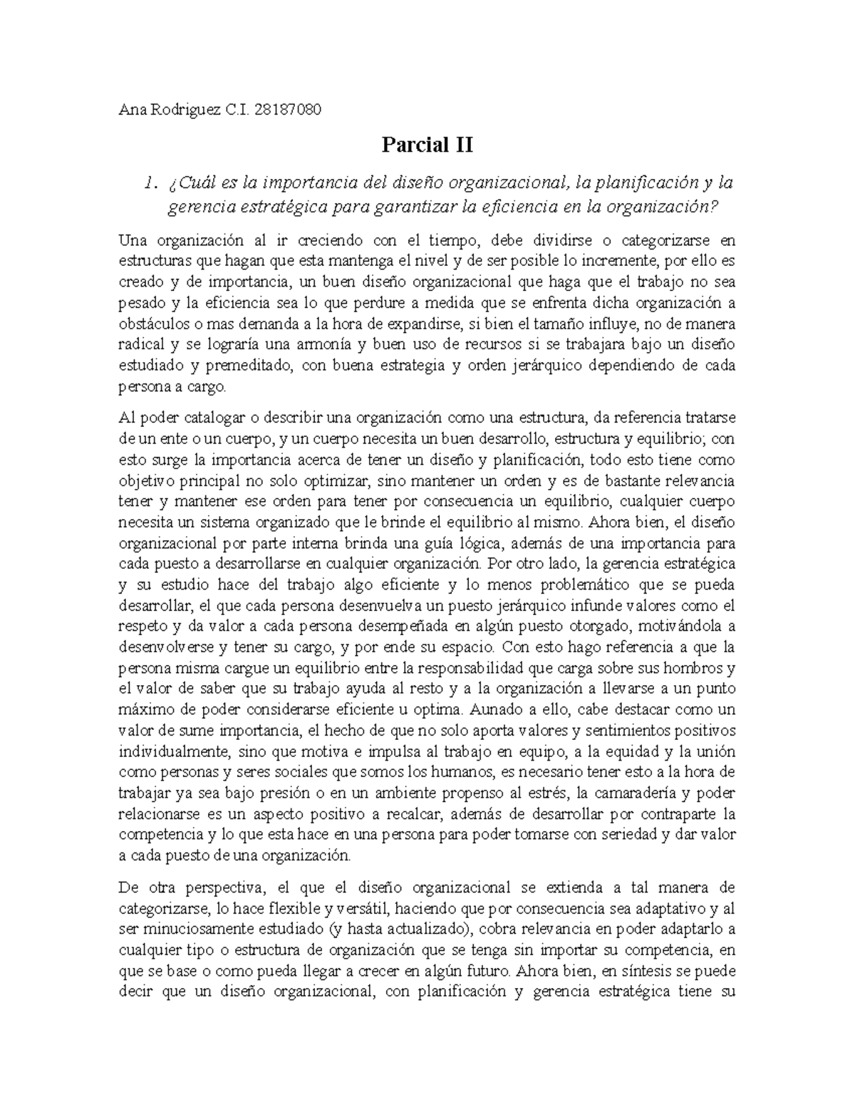 Parcial I - Ana Rodriguez 3M - Ana Rodriguez C. 28187080 Parcial II 1 ...