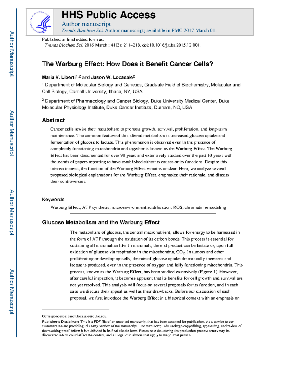 The warburg effect The Warburg Effect How Does it Benefit Cancer