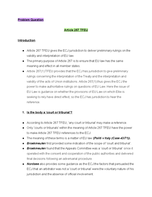 [Solved] Article 102 TFEU - European Union Law - Studocu