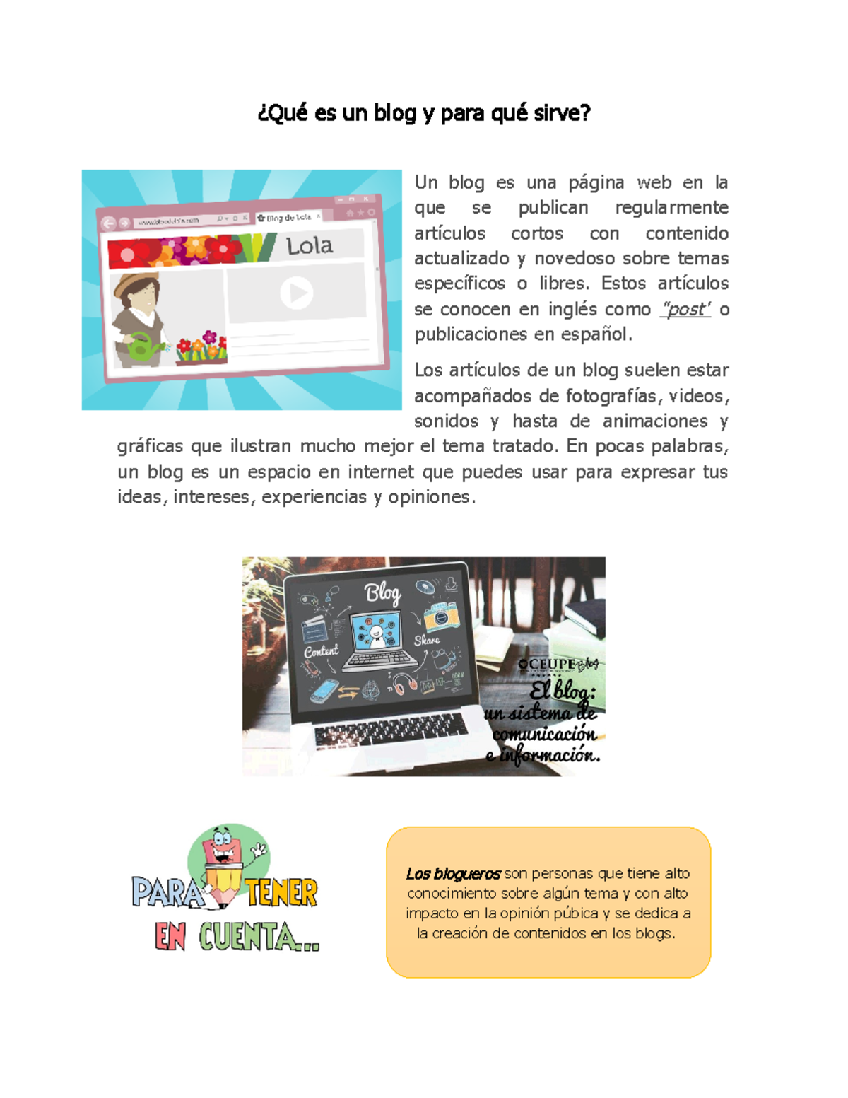 Qué es un blog y para qué sirve - Estos artículos se conocen en inglés ...